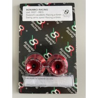 Bonamici Racing 6mm Aluminium Swing Arm Spools (Racing) (Colour: Red)