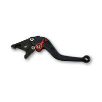 LSL Short Clutch Lever Compatible With Aprilia And Yamaha Models (Black Lever With Red Adjuster)