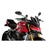 Puig New Generation Sport Screen Compatible With Ducati Streetfighter V4/S 2020 - Onwards  (Dark Smoke)