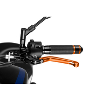 Puig 3.0 Foldable Clutch Lever (Orange Lever, Silver Adjuster)