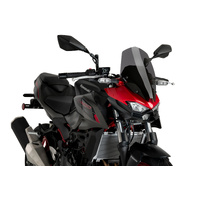 Puig New Generation Touring Screen For Kawasaki Z500 (2024 - Onwards) - Dark Smoke