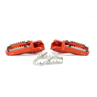 MG Biketec Footpegs For Enduro / Supermoto Models (Orange)