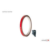 Puig Universal Wheel Rim Strips (Red) - With Applicator