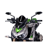 Puig Windshield Naked New Generation Sport (Black) for Kawasaki Z11000 (2014-2018) Z1000R (2017-2020) 