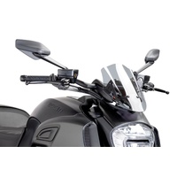 Puig New Generation Adjustable Touring Screen For Ducati Diavel (2014 - 2016) - Smoke
