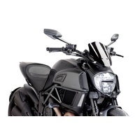 Puig New Generation Adjustable Screen for Ducati 1198 Diavel 2014-2018 (Black)  