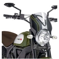 Puig Retrovision Screen Compatible With Various Ducati Scrambler Models (Clear)