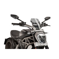 Puig New Generation Adjustable Screen For Ducati X DIAVEL (2016 - 2018) Smoke - Smaller Version