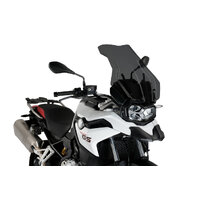 Puig Touring Plus Screen Compatible With BMW F750GS 2018 - Onwards (Dark Smoke)