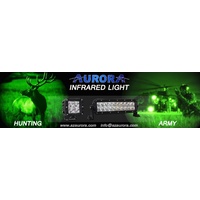 Aurora 10"  60w Dual Led Light Bar, INFRARED Hunting Flood and Spot Lamp
