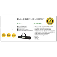 LED Bar Light Kit 50cm x 4 magnetic dual colour Amber / White Dimmerble switch 