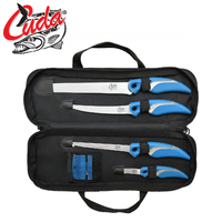 Cuda 6 Piece Knife & Sharpener Set with Carry Case