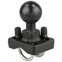 RAM Double U-Bolt Ball Base for .75  - 1  Rails
