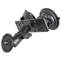 RAM Twist-Lock Dual Suction Mount with 1/4 -20 Male Threaded Adapter