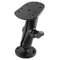 RAM-B-107-1U - RAM Drill-Down Double Ball Mount for Humminbird Piranha + More