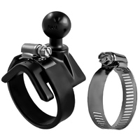 RAM-B-108BU - RAM Strap Hose Clamp Ball Base With 1  Ball