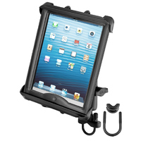 RAM-B-149Z-TAB8U - RAM Handlebar or Rail Mount with Tab-Tite Universal Clamping Cradle for Large Tablets WITH HEAVY DUTY CASES