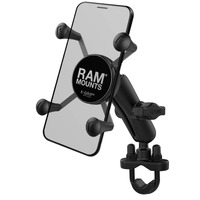 RAM-B-149Z-UN7U - RAM Handlebar Rail Mount with Zinc Coated U-Bolt Base and Universal X-Grip Cell/iPhone Cradle