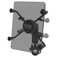 RAM-B-149Z-UN8U - RAM Handlebar Rail Mount with Zinc Coated U-Bolt Base and Universal X-Grip II Holder for Small Tablets
