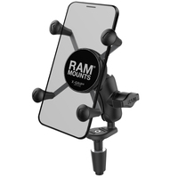 RAM-B-176-A-UN7U - RAM Fork Stem Mount with Short Double Socket Arm  Universal X-Grip Cell/iPhone Cradle