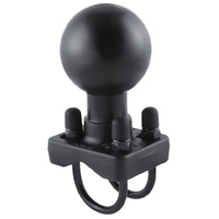 RAM-D-235U - RAM Double U-Bolt Base with D Size 2.25  Ball for Rails from 0.75  to 1.25  in Diameter