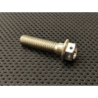 RaceFasteners Titanium M8 x 1.25 Drilled Hex Flange Bolt (30mm)