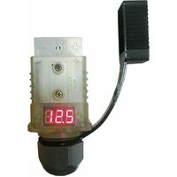 50 Amp Transparent Connector cover With Volt Meter and 4 Screw RED Led 50 A Gray