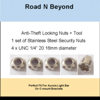 UNC 1/4"  Anti Theft Security Lock Nut For Led Light Bar IPF Spot Light Aurora